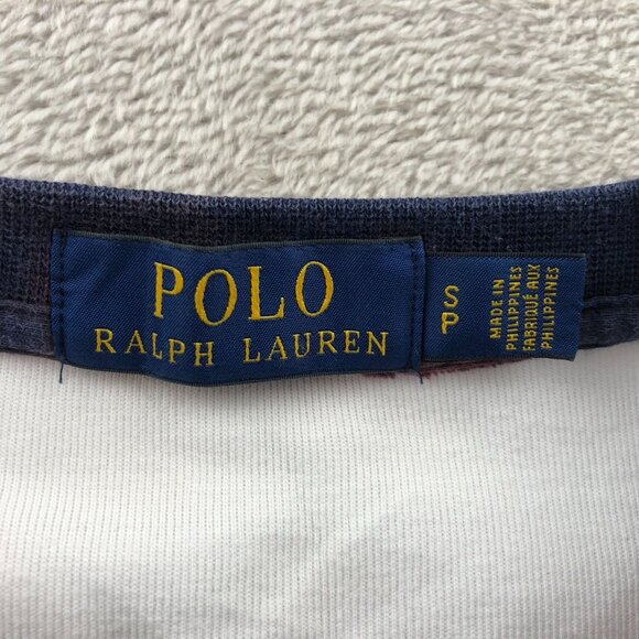 Polo Ralph Lauren Mens Sailor Bear Sweatshirt Small Striped Long-Sleeve Crewneck - Picture 5 of 13